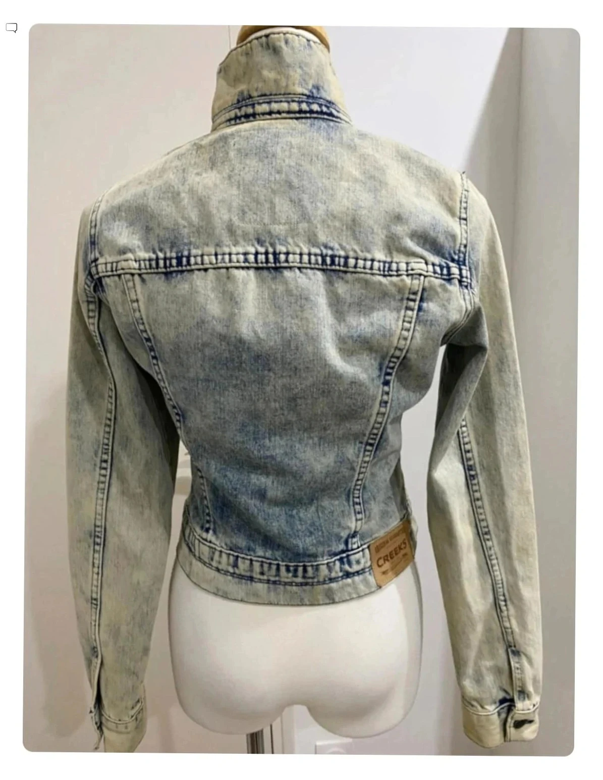 Chaqueta Trucker Denim Creeks talla S desgastada Blue Jean – photo 5
